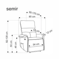 Kép 15/15 - SEMIR 2 automata TV fotel, felállás segítővel, masszázsfunkcióval - Bézs