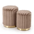 Kép 1/7 - FIDO puff szett - Cappuccino / Arany