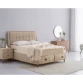 Kép 4/6 - Livora EMPIRES ágykeret és matrac szett 160x200 cm - Beige/Barna