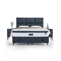 Kép 2/10 - Livora QUATTRO ágykeret és matrac szett 160x200 cm - Navy