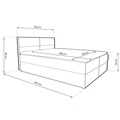 Kép 2/2 - ARAMIS Boxspring franciaágy 160x200 cm - 1-es BÉZS