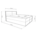 Kép 2/2 - ARAMIS Boxspring franciaágy 180x200 cm - 1-es BÉZS