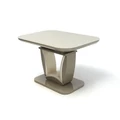 Kép 2/2 - MARKO asztal edzett üveggel 120(+40)cm - Cappuccino / Beige