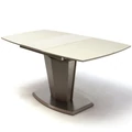 Kép 1/2 - TONI asztal edzett üveggel 120(+40)cm - Cappuccino
