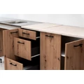 Kép 5/8 - ANIKÓ 200 cm konyhabútor 1M+1CS.Mosogató / Artisan + Carrara Bézs márvány munkalap / Fekete fogó