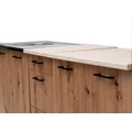 Kép 7/8 - ANIKÓ 200 cm konyhabútor 1M+1CS.Mosogató / Artisan + Carrara Bézs márvány munkalap / Fekete fogó