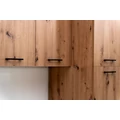 Kép 9/9 - ANIKÓ 240 cm konyhabútor 2M.Mosogató / Artisan + Carrara Bézs márvány munkalap / Fekete fogó