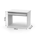 Kép 3/3 - JOHAN 2 NEW 02 PC asztal - Fehér (278006)