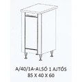 Kép 1/5 - ALÍZ A/40/1A-ALSÓ 1 ajtós munkalapos elem - BALOS