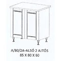 Kép 1/5 - ALÍZ A/80/2A-ALSÓ 2 ajtós munkalapos elem