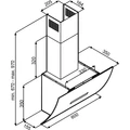 Kép 2/3 - EVIDO CLIFF 60W design kürtős páraelszívó, 60 cm, fehér (TGECL60W)