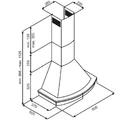 Kép 2/3 - EVIDO DAPHNE 60C rusztikus kürtős páraelszívó, 60 cm, bézs (TGED60C)