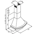 Kép 3/3 - EVIDO DAPHNE 90C rusztikus kürtős páraelszívó, 90 cm, bézs (TGED90C)