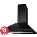 Kép 1/3 - EVIDO ONDA 60B kürtős páraelszívó, 60 cm, fekete/inox (TGEON60_FKI)