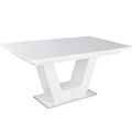 Kép 1/4 - PRÁGA asztal 160(+40)cm - Rusztik Fehér (Erezett Fehér)