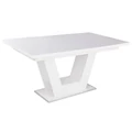 Kép 3/4 - PRÁGA asztal 160(+40)cm - Rusztik Fehér (Erezett Fehér)