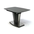 Kép 2/2 - TONI asztal edzett üveggel 120(+40)cm - Szürke