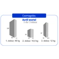 Kép 3/4 - AURÉL asztal 140(+40)cm - Magasfényű Fehér / Szürke