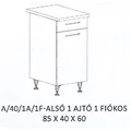 Kép 1/10 - ANIKÓ A/40/1A/1F-ALSÓ 1 ajtós 1 fiókos munkalapos elem - JOBBOS