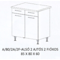 Kép 1/10 - ANIKÓ A/80/2A/2F-ALSÓ 2 ajtós 2 fiókos munkalapos elem