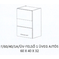 Kép 1/10 - ANIKÓ F/60/40/1A/ÜV-FELSŐ 1 üveg ajtós elem - BALOS