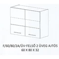 Kép 1/8 - DORINA F/60/80/2A/ÜV-FELSŐ 2 üveg ajtós elem