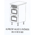 Kép 1/11 - ORSI A/40/3F-ALSÓ 3 fiókos munkalapos elem
