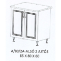 Kép 1/11 - ORSI A/80/2A-ALSÓ 2 ajtós munkalapos elem