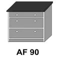 Kép 1/6 - ZILLE AF90-es 3 fiókos munkalapos elem