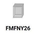 Kép 1/8 - LAURA FMFNY26 félmagas nyitott elem