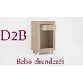 Kép 3/3 - DANY Tálaló / D2B komód elem BALOS - Sonoma Tölgy