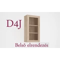 Kép 3/3 - DANY Tálaló / D4J felső vitrines elem JOBBOS - Sonoma Tölgy