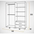 Kép 2/3 - polc 80 cm-es gardrób elemhez - FEHÉR