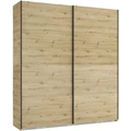 Kép 1/3 - FŐNIX 214 cm tolóajtós gardrób - Artisan Tölgy / Fekete profil