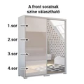Kép 2/4 - BOND 180 cm magasfényű gardrób 1 TÜKÖRREL - VÁLASZTHATÓ SZÍNEKBEN