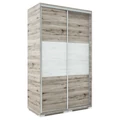 Kép 1/2 - LUX 120 cm tolóajtós gardrób - San Remo (korpusz-ajtó) / Fehér Tölgy (betét)