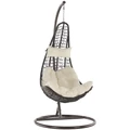 Kép 1/10 - KALEA 2 NEW függő fotel - barna keret / barna rattan / krém