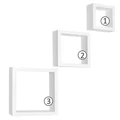 Kép 1/2 - KVADRO NEW 3 darabos polc szett - Fehér