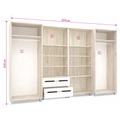 Kép 4/4 - SZANDRA nappali szekrénysor 320 cm FIÓKOS - Sötét Katthult / Artisan Tölgy