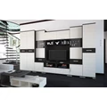Kép 2/4 - BASEL nappali szekrénysor 355 cm LED világítással - Nero / Bianco