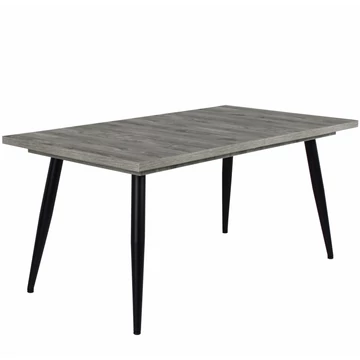 ALASKA asztal 160(+40)cm - Frizo Szürke / Fekete