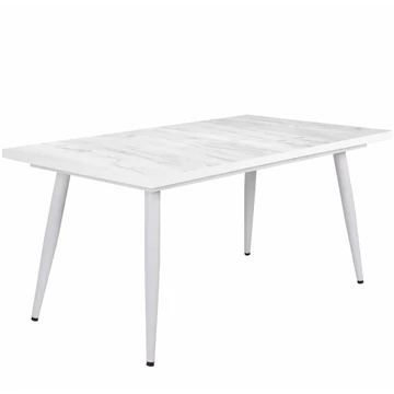 ALASKA asztal 160(+40)cm - Fehér Tölgy / Fehér