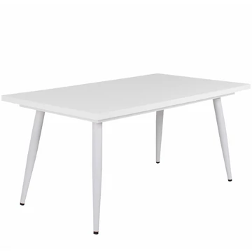 ALASKA asztal 160(+40)cm - Rusztik Fehér (Erezett Fehér) / Fehér
