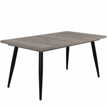 ALASKA asztal 160(+40)cm - San Remo / Fekete