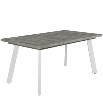 LINETT asztal 160(+40)cm - Frizo Szürke / Fehér