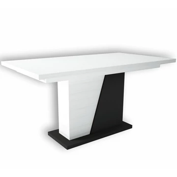 NORTON asztal 160(+40)cm - Rusztik Fehér (Erezett Fehér)