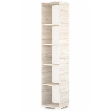 POLLY könyvespolc 42 cm - Justus Tölgy / Fehér láb