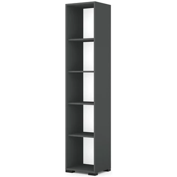 POLLY könyvespolc 42 cm - Matt Sötétszürke / Fekete láb