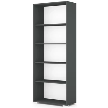 POLLY könyvespolc 80 cm - Matt Sötétszürke / Fehér láb