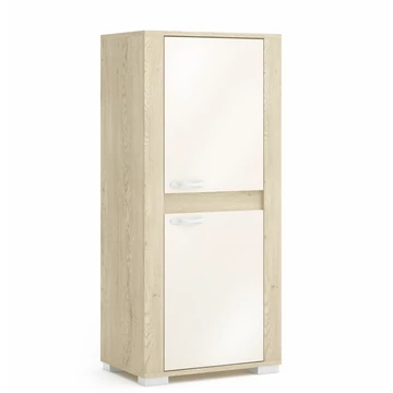 CORTINA 60-as 2 kisajtós komód elem JOBBOS - Cotta Cremona / Magasfényű Beige (C10)